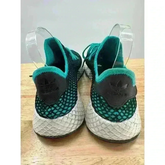 Adidas Deerupt Runner Cloth Low Trainers Men's Sz10.5 - Blue/Green w/ Black Mesh - Picture 8 of 10